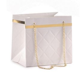 Taška pap.borsi/bus riga oro c/catenelle 16x12 h15