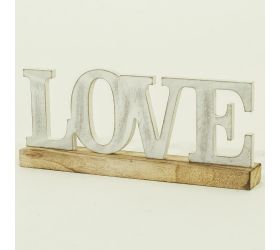 Drevo nápis love biele