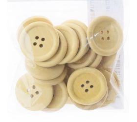 Gombíky natur 2,5cm s/20