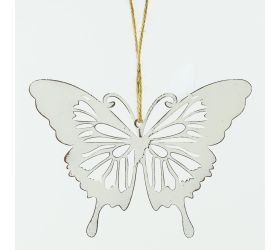 Motýľ kov závesný biely 16x11,5x0,1