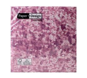 600293 servítky sequins rose 33x33cm 20ks