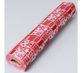 Látka s domček 36cmx5y