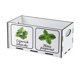 Debnička na bylinky 2 s popisom 23,5x11x12,5