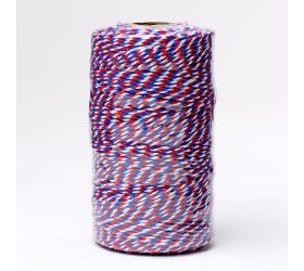 Šnúrka farby  2mmx100m červená/biela/modrá