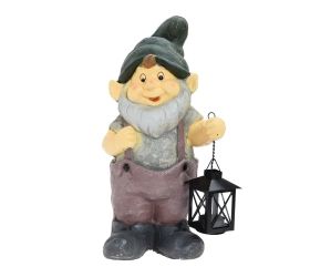 Škriatok s lampášom 20*19*39cmh