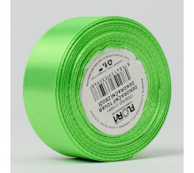 Stuha satén sl.zelená 25mm 15m 137