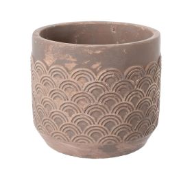 Obal cement brown d14.5*h12.5cm