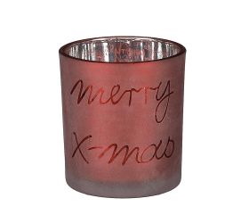 Svietnik na čajovú sviečku arya červená - v8xh7cm