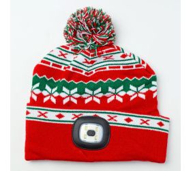 Čiapka x-mas červeno-zelená,4xsmd led