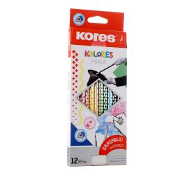 Pevná cena pastelky kolores magik gumovateľné, 12 ks