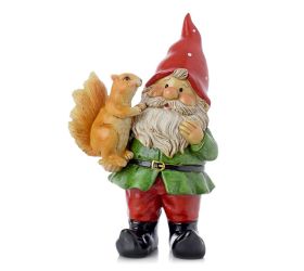 Trpaslík čer/zel s veveričkou poly 18*11.5*29.5