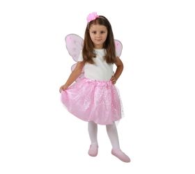 Kostým tutu sukne ružový motýľ s prútikom a krídlami