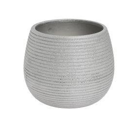 Obal keramika 19x19x15cm strieborný