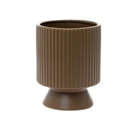 Obal na podstavci keramika sv.hnedá 14.5*14.5*18cm