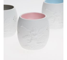 Aromalampa anjel porcelán 7,5x9,5cm biela