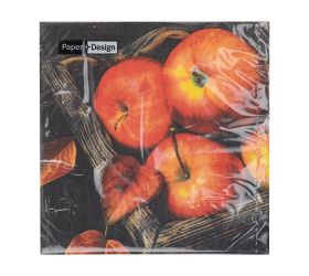 196082 servítky jeseň jablká 33x33cm/196082