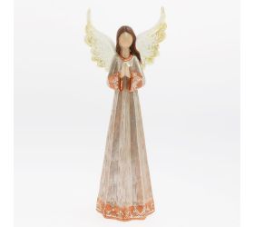 Anjel modliaci siv/med/bie poly 11*8,5*27,5cm