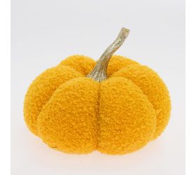 Tekvica žltá textil 15*15*11cm