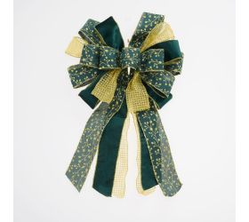 Mašla zeleno-zlatá 35*40cm