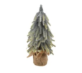 Stromček bie/zel v jute 31cm