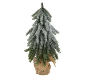 Stromček bie/zel v jute 38cm