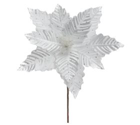 Zápich vianočná ruža biela 30cm