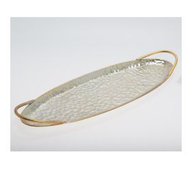 454fl/s tácka oválna strieb. kov l 62*20*3/6cm