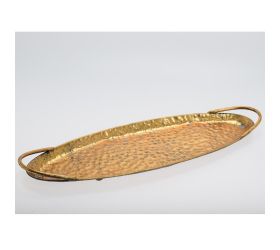 455fl/s tácka oválna zlatá kov l 62*20*3/6cm