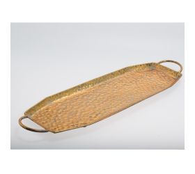 457fl/s tácka hranatá zlatá kov l 73*20,5*3,5cm