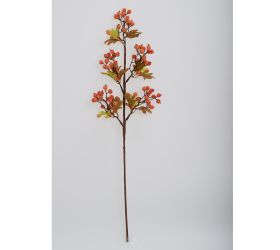 Konár šípky, lístie zel/ora 63cm