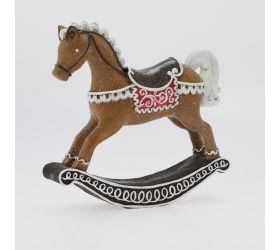 Hojdací koník perníkový poly 22*5*20,5cm