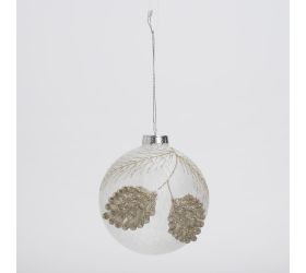 Vian. gule číro/zlaté sklo s/4 10cm