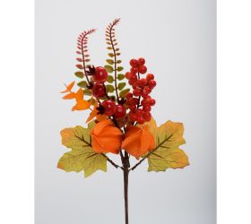 Zápich physalis, bobule, lístie or/zel 28cm
