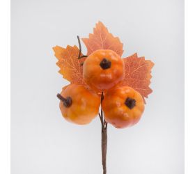 Zápich tekvice, lístie or/čer 17cm