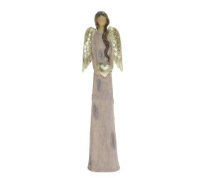 Anjel so srdcom béž/zla poly 9,2*6*36cm