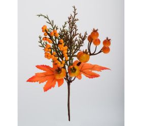 Zápich šípky, bobule, lístie or/zel 22cm