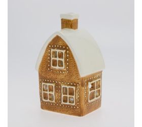Perníkový domček na sviečku porcel 10*8,8*17,2cm