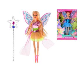 Bábika víla s krídlami 30cm kĺbová s magickou paličkou