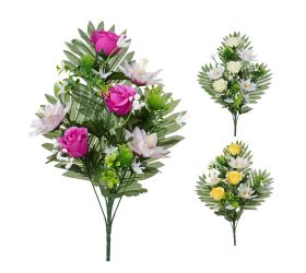 Kytica ruža ľalia 3f 45cm