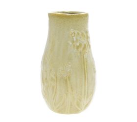 Váza krémová, vzork kvety keramika 17*17*30cm