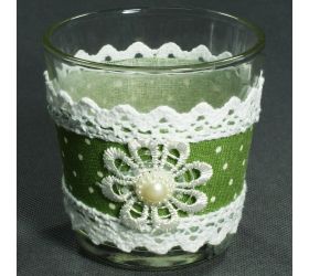 24fls0265 pohár s krajkou 7,5x7,5cm