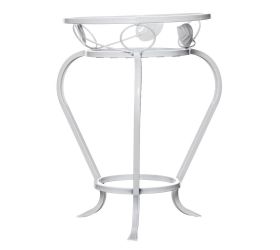 Kw016 stojan na kvet biely 40cm