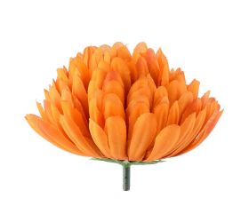 Hlava chryzantéma tm. oranžová 10cm bal:12ks
