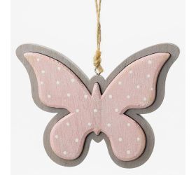 Záv. motýľ farba/bodky 13,5x10x1,3 cm