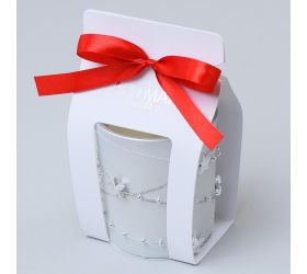 Girlanda voň.v skle biela