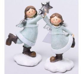 Anjel modrý mix2 poly 6*5*11cm