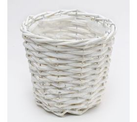 Košík prútie biely s d15xh13cm