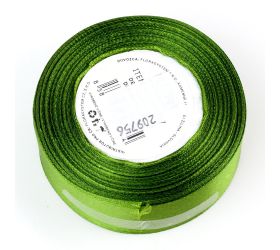 Saten stuha 25mm/15m farba 108 tm..zelená