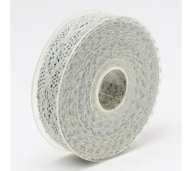 Stuha čipka  25mmx8m bl. sivá