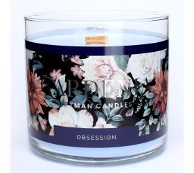 Voň.v skle gardenia malá 650gr modrá